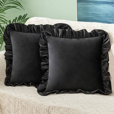 Black velvet pillow discount case